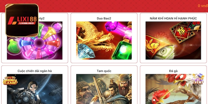 Cập nhật danh sách game slot Lixi88
